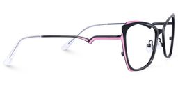 Jacquelyn Schwarz Rosa Cateye Brille3