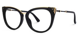 Dalton Schwarz Cateye Brille1