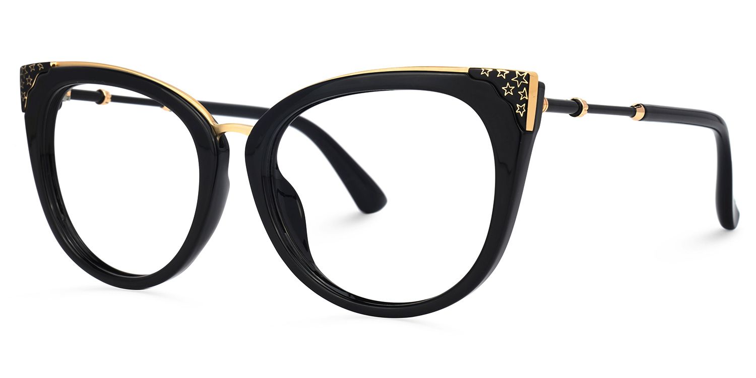 Dalton Schwarz Cateye Brille1