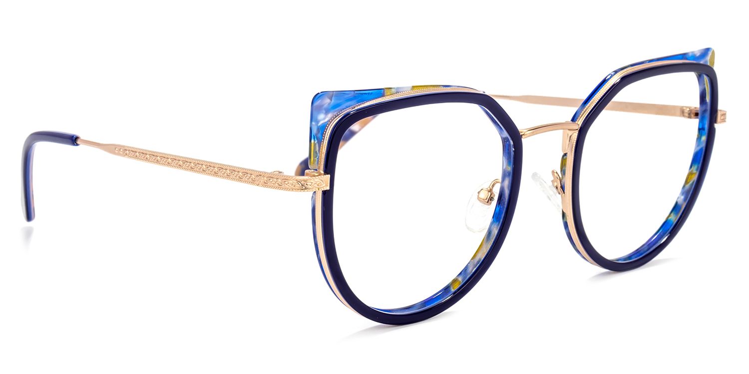 Felix Dunkelblau Cateye Brille2