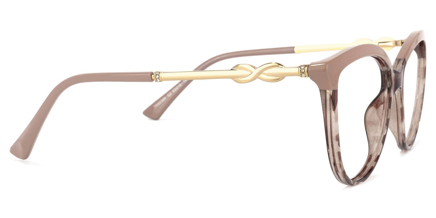 Omari Braune Tortoise Cateye Brille3
