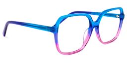 Lollipop Blau Lila Quadratische Brille2