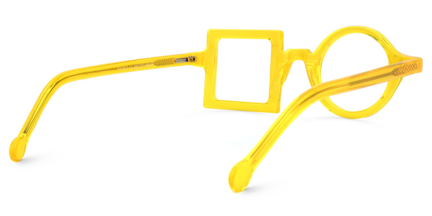 Paola Gelbe Asymmetrische Brille3