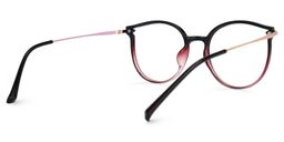 Yadejah Schwarz-Rot Cateye Brille3