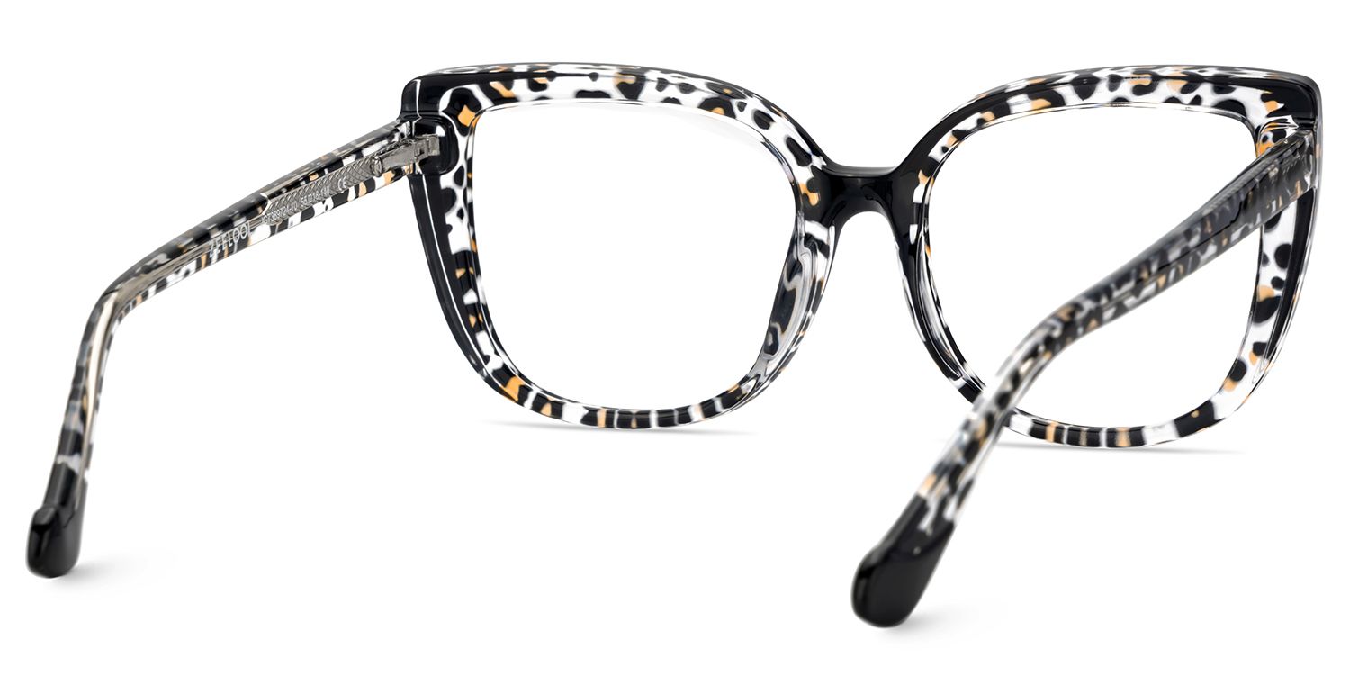 Fenn Schwarz-Tortoise Cateye TR90 Brille6
