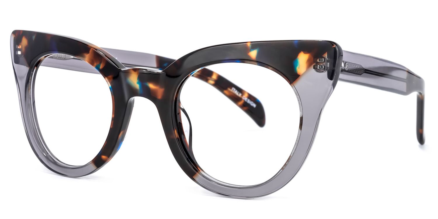 Godwin Grau Schildkröte Cat Eye Brille1