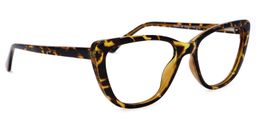 Qamar Gelb-Tortoise Cateye Brille2