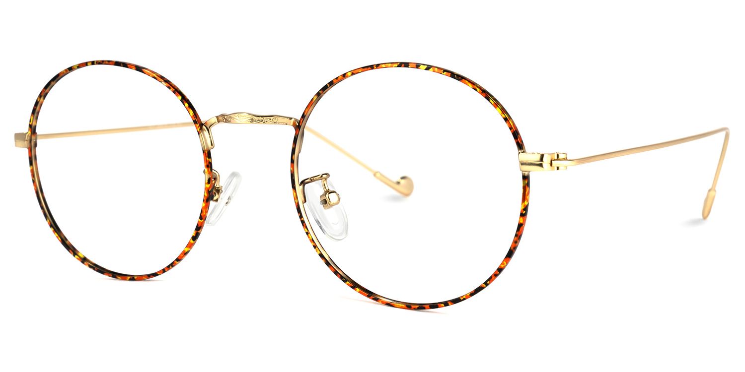 Fainche Rot-Tortoise Rund Brille1