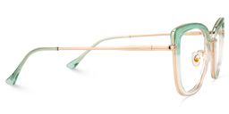 Leah Grün Klar Cateye Brille3