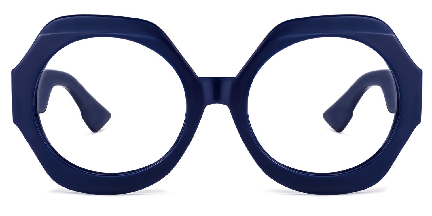 Geoffrey Dunkelblau Geometrische Brille0