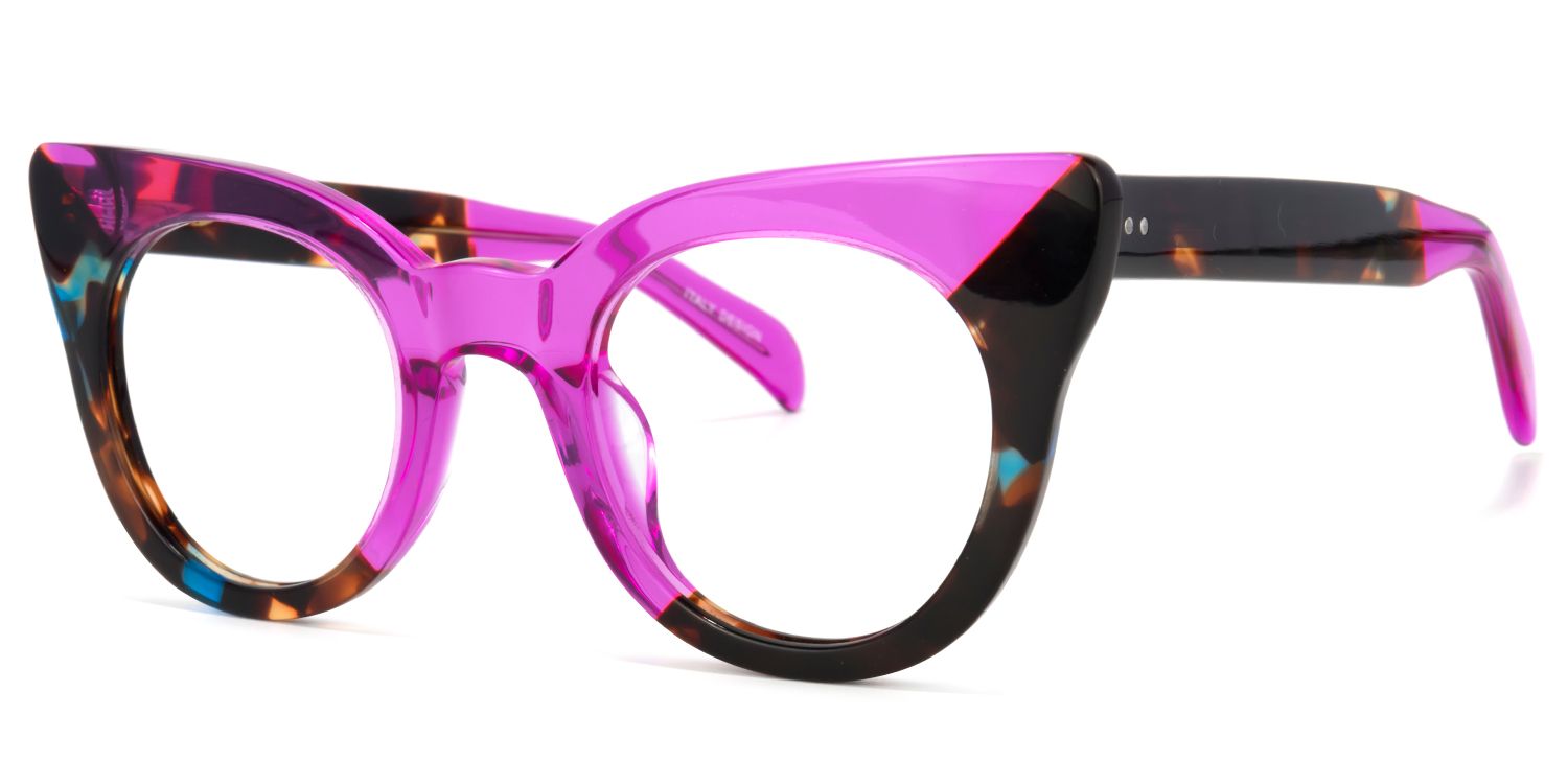 Godwin Lila Schildkröte Cat Eye Brille1