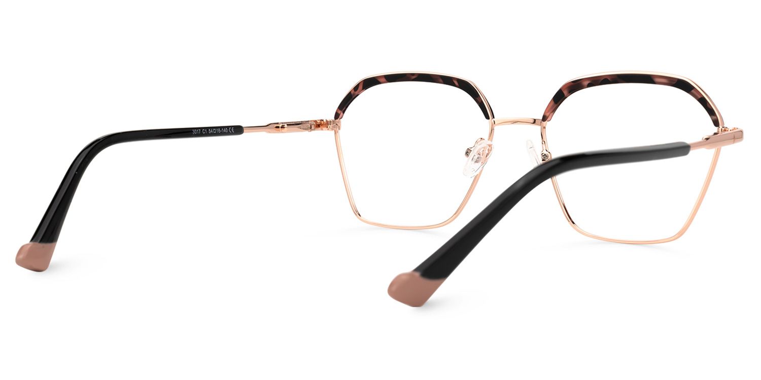 Nancey Schwarz-Tortoise Geometrisch Brille2