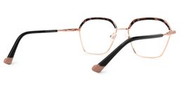 Nancey Schwarz-Tortoise Geometrisch Brille2