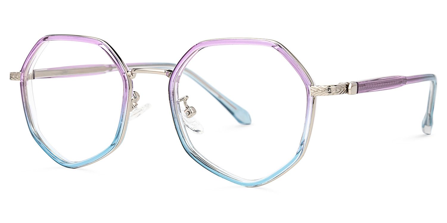 Randa Lila-Blau Geometrisch Brille2