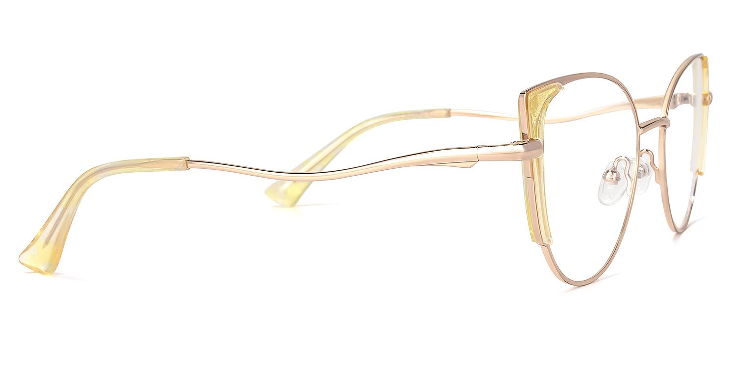 Raia Gelb Cateye Brille3