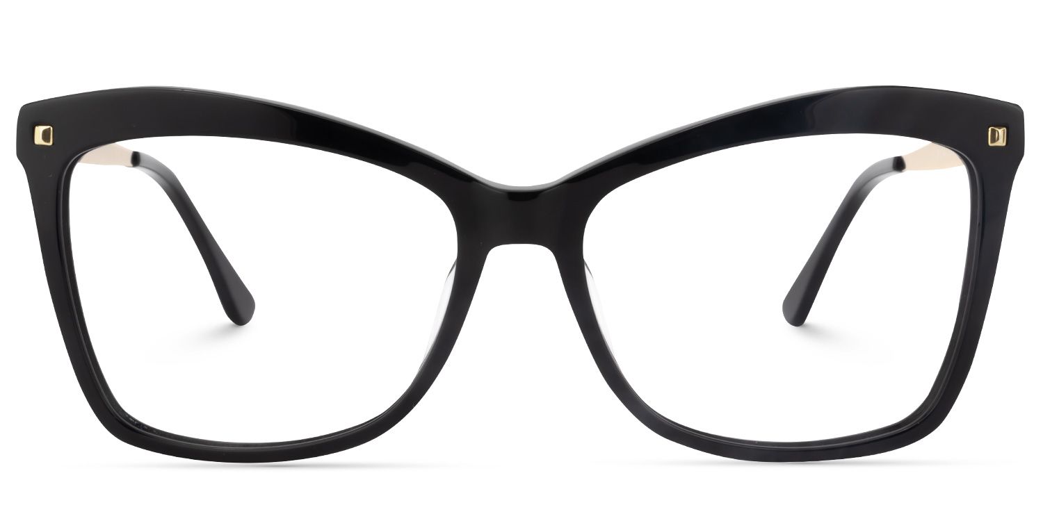 Isaebella schwarz Schmetterling-Form  Brille0