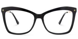 Isaebella schwarz Schmetterling-Form  Brille0