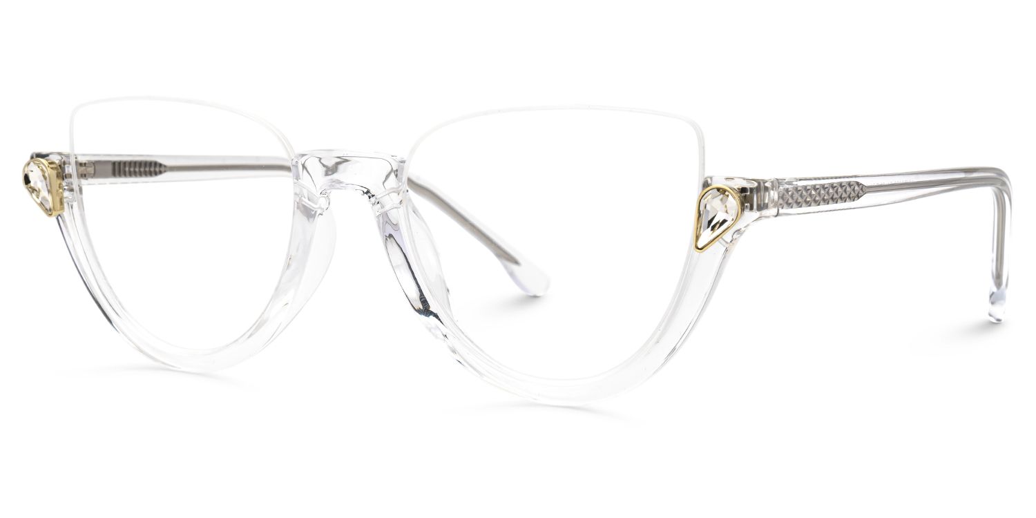 Felicia Klar Cat Eye Brille1