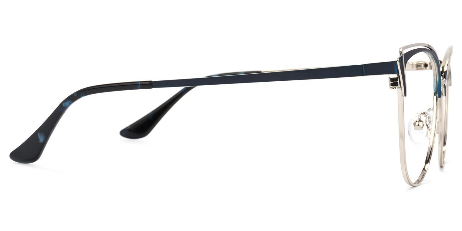 Faust Dunkelblau Cateye Brille3
