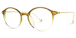 Malvina Dunkelgelb Rund Brille1