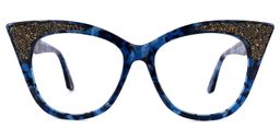 Bernarda Blaue Cateye Brille0