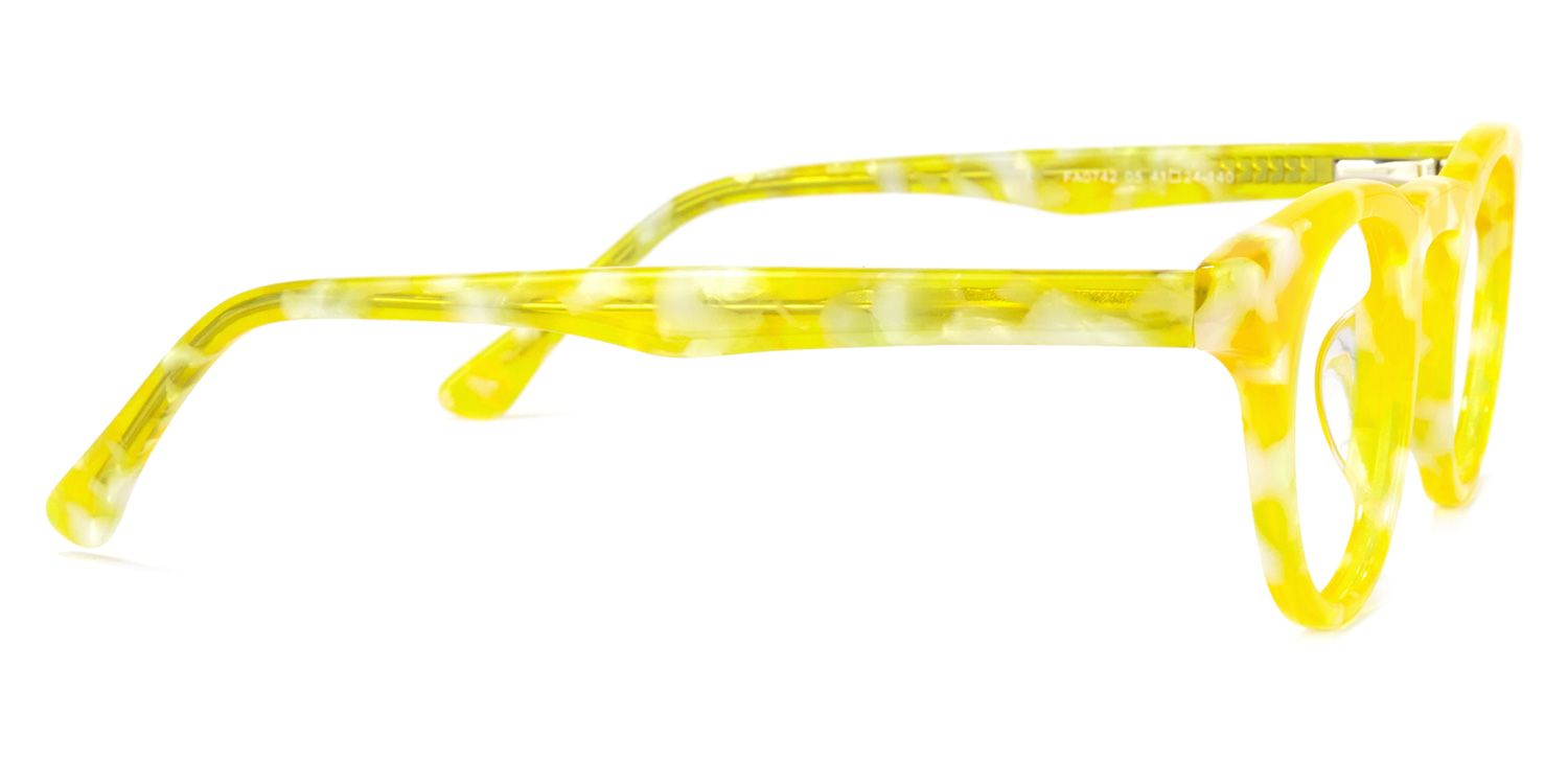 Abigail Gelb Blumenmuster Brille3