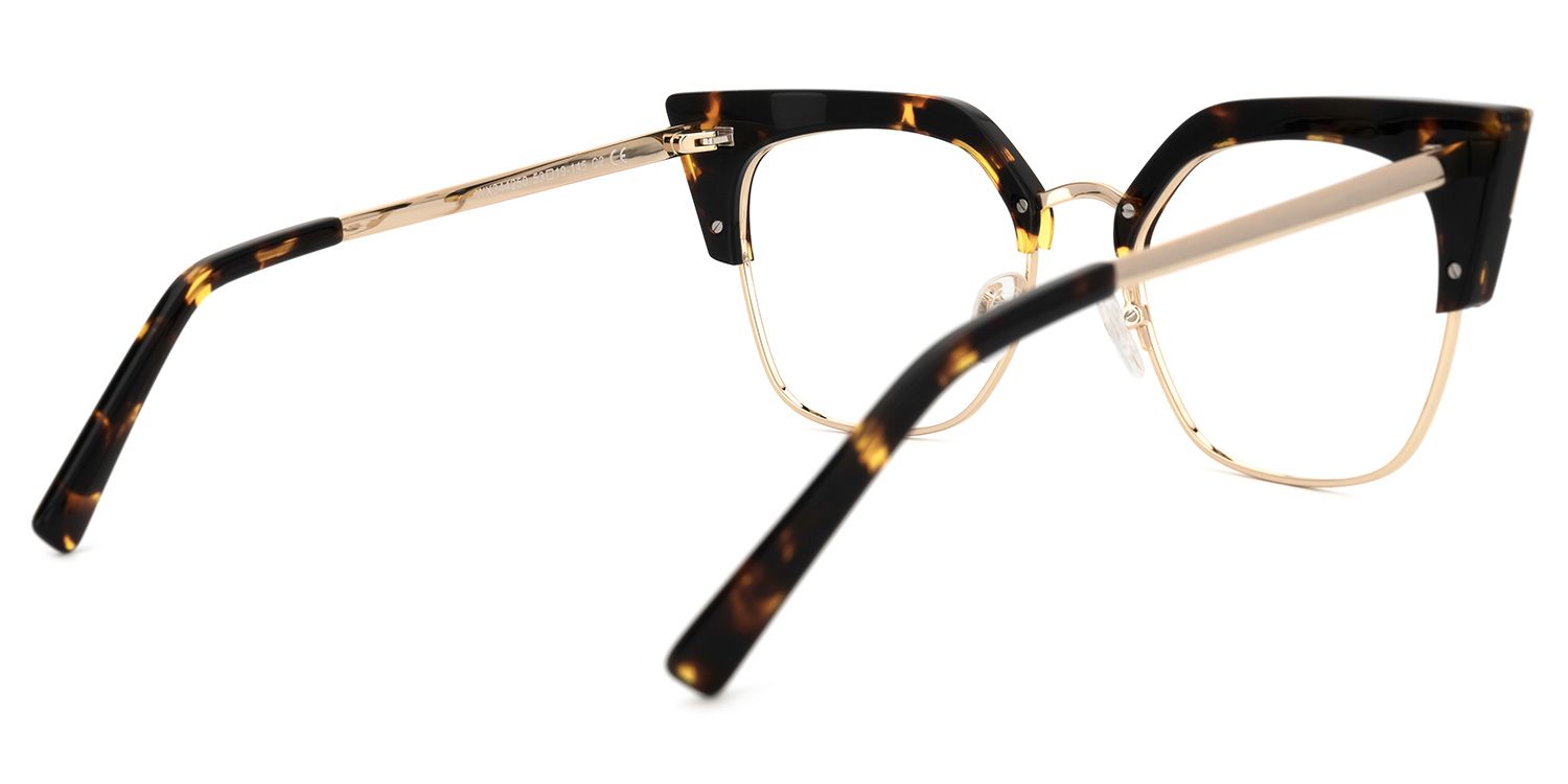 Eliga Gelb-Tortoise Cateye Brille3
