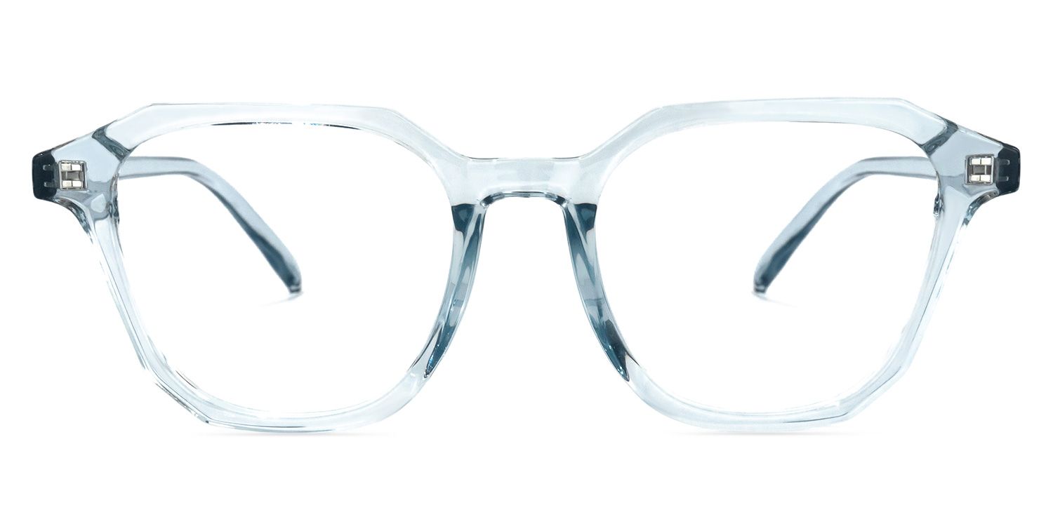 Preston Blau Klar Quadratisch Brille0