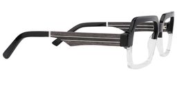 Jack Schwarz-Klar  Rechteckige Brille3