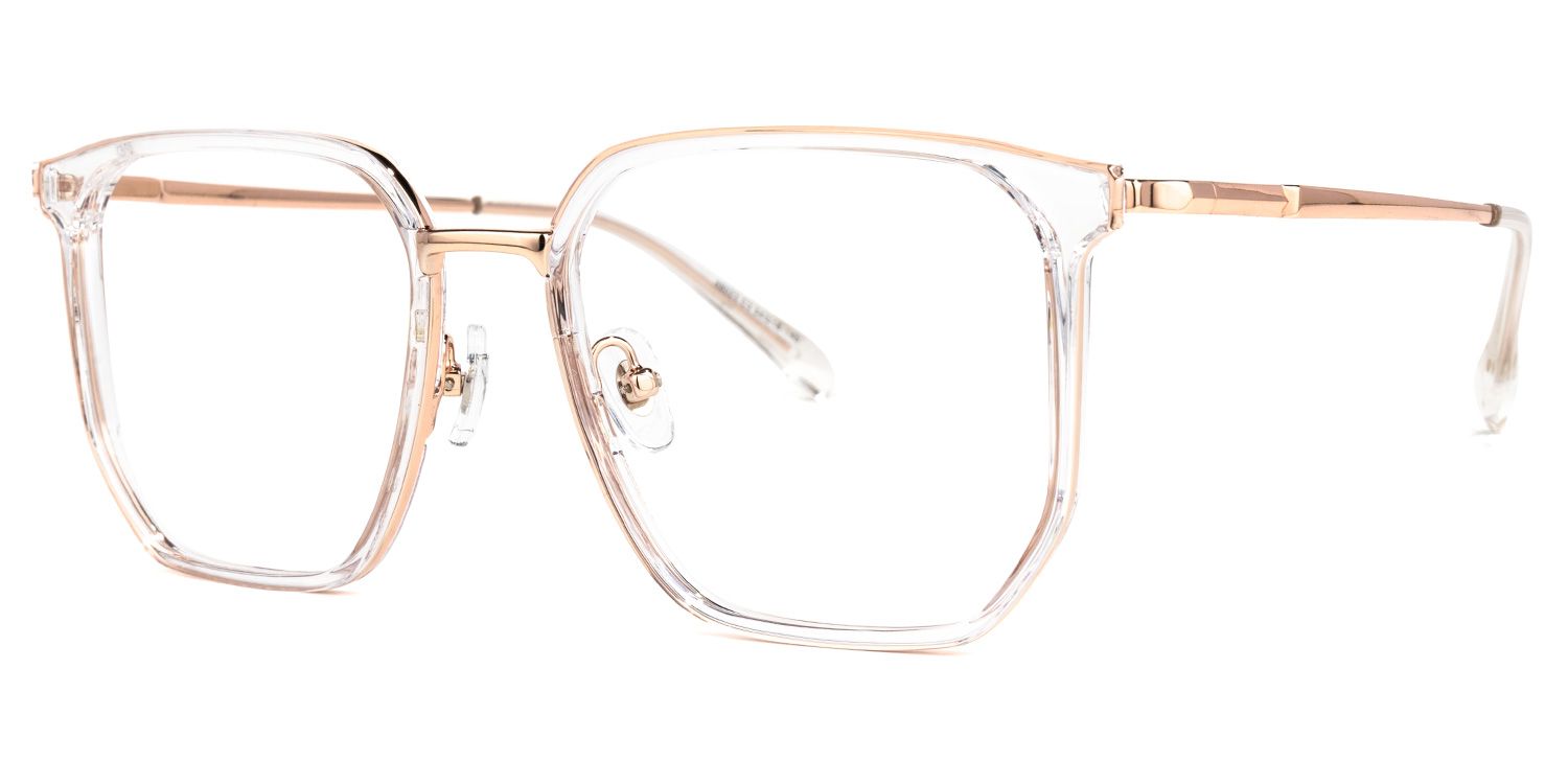 Amber Gold Quadratisch Brille1