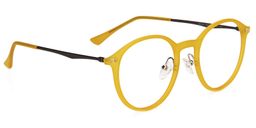 Dolores Gelb Rund Brille3