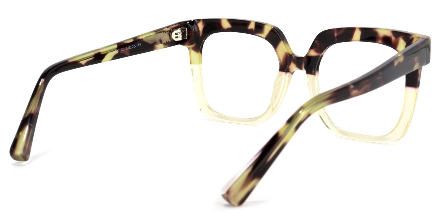 Cheryl Tortoise Gelb Rechteckig Brille3
