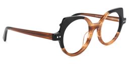 Gilbert Braun Schwarz Cat Eye Brille2