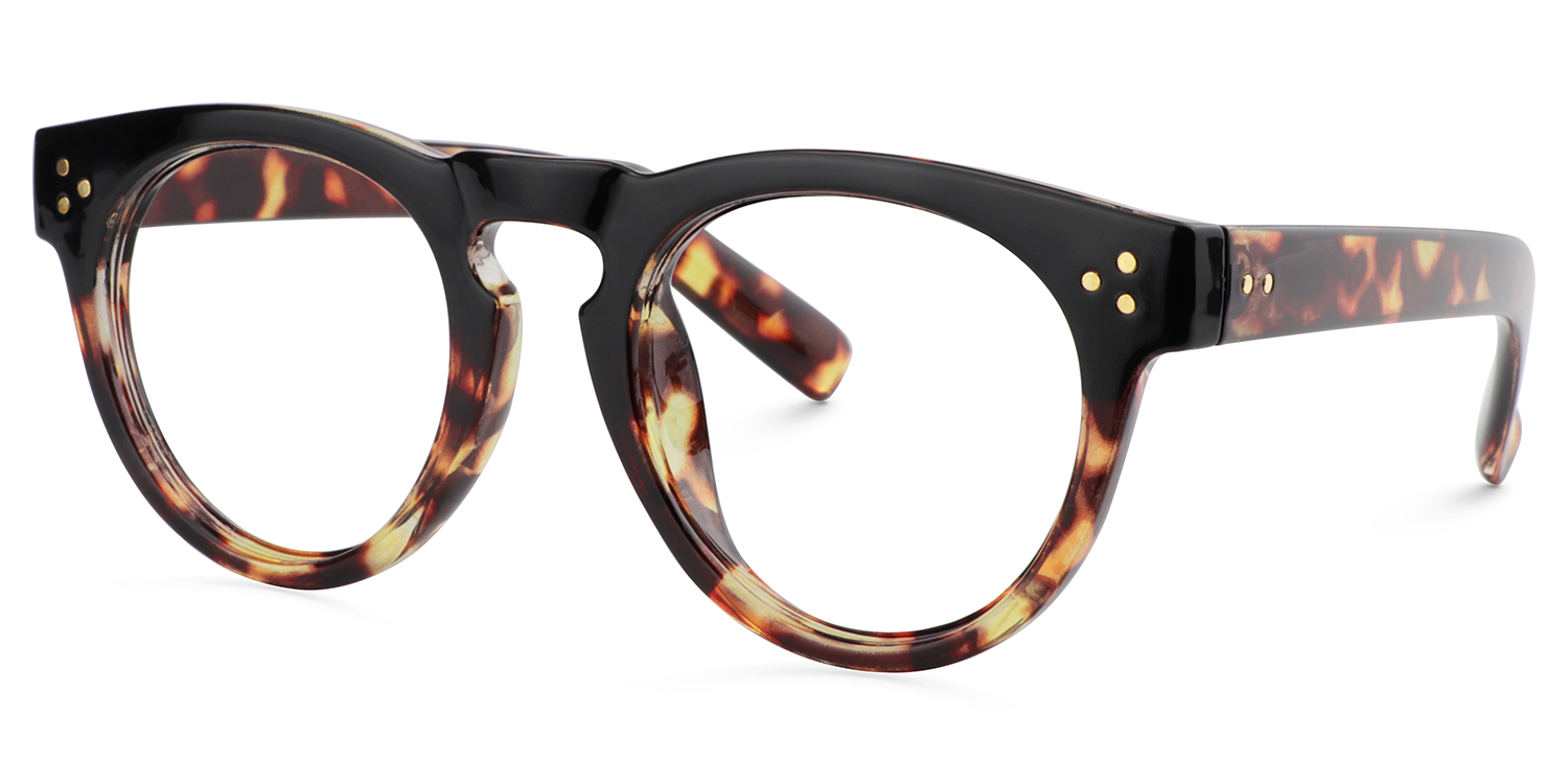 Malloy Rund Tortoise Brille2