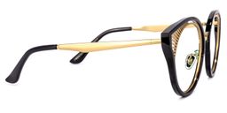 Wiktoria Schwarz Gold Cat Eye Brille3