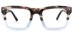 Riley Braun-Blau Rechteckige Brille0