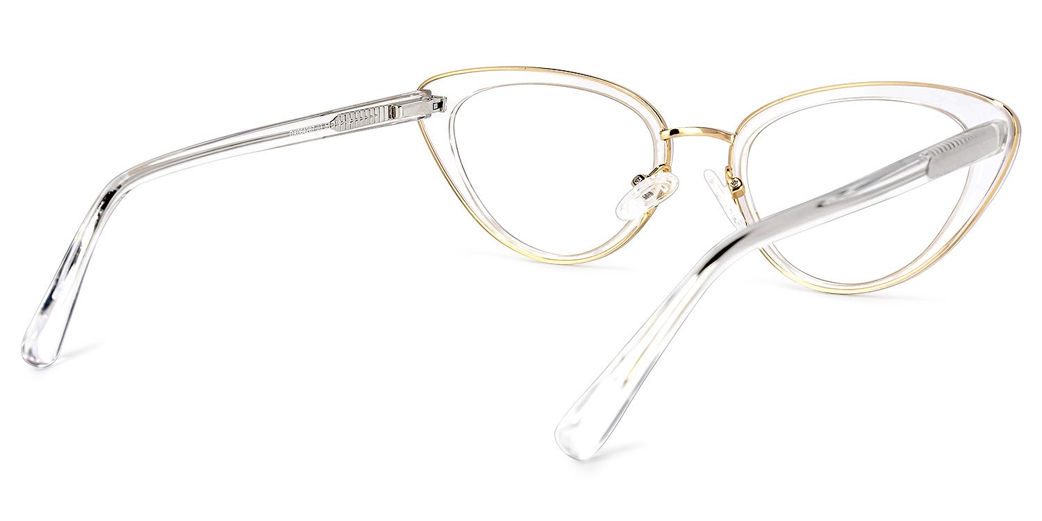 Cosme Gold Klar Cateye Brille4