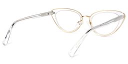 Cosme Gold Klar Cateye Brille4