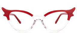 Judy Klar Rot Cat Eye Brille0