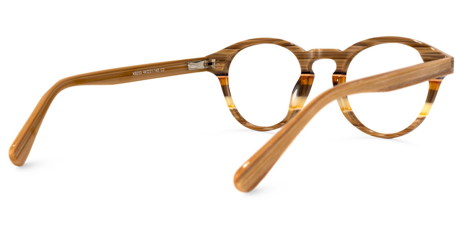 Quantay Braun Rund Brille3