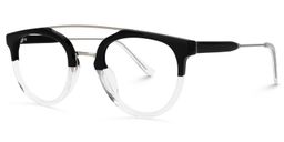 Waston Schwarz-Weiß Pilot Brille1