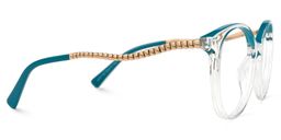 Talan Blau Klar Cateye Brille3