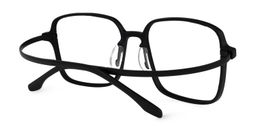 Quentrell Schwarz Quadratisch Brille2