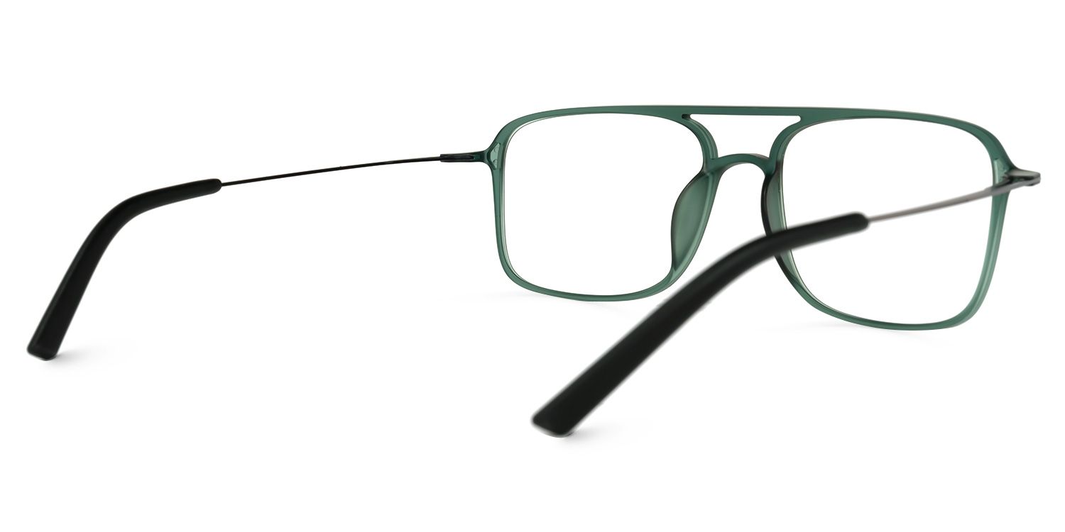 Frederica Dunkelgrün Rechteckig Brille2