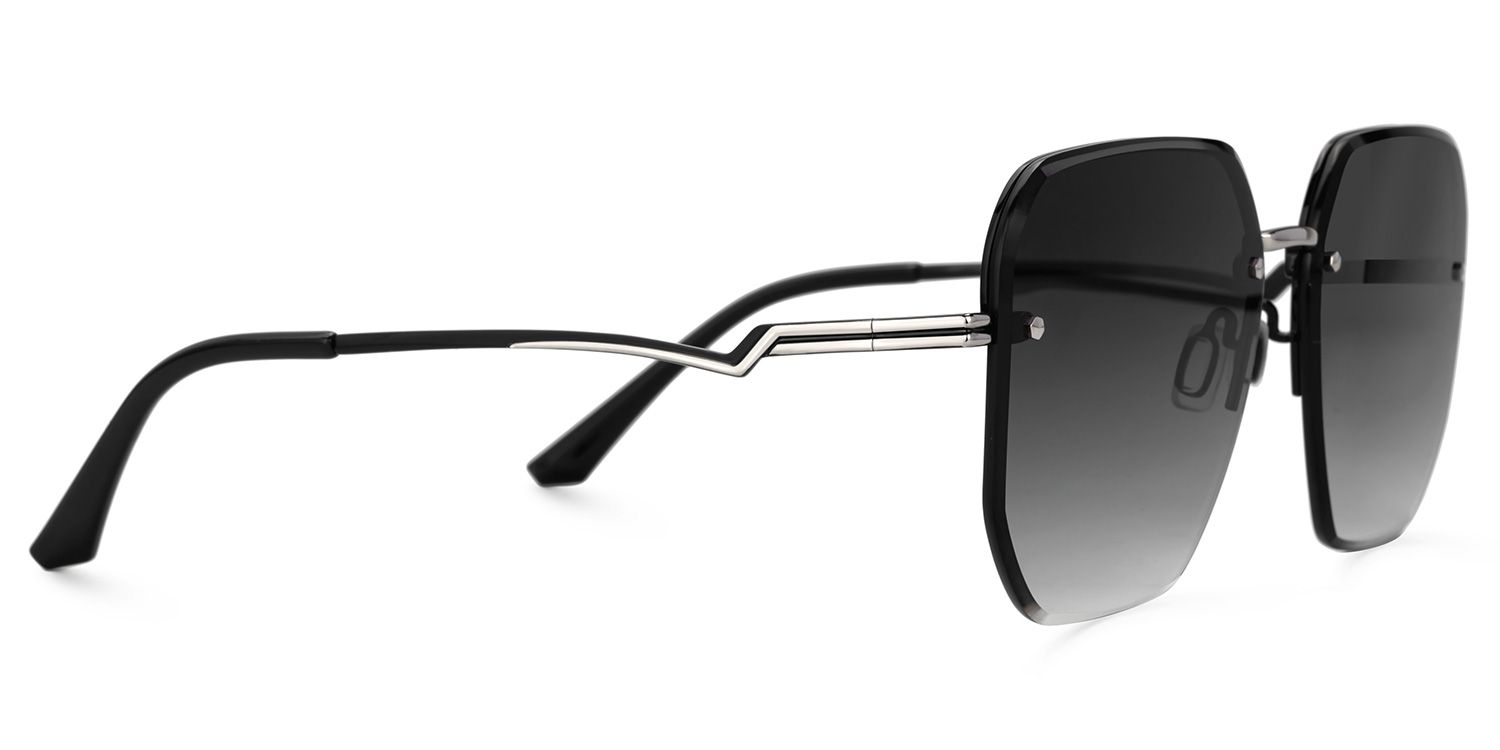 Geralene Metal Silber Sonnenbrille | ZEELOOL2
