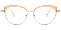 Lorchen Gelb-Gold Cateye Brille0