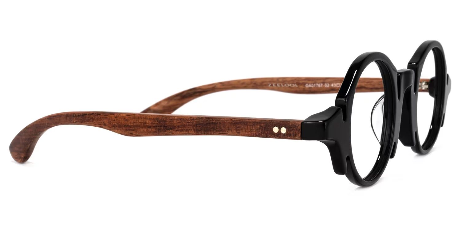 Charlie Schwarze Runde Brille3