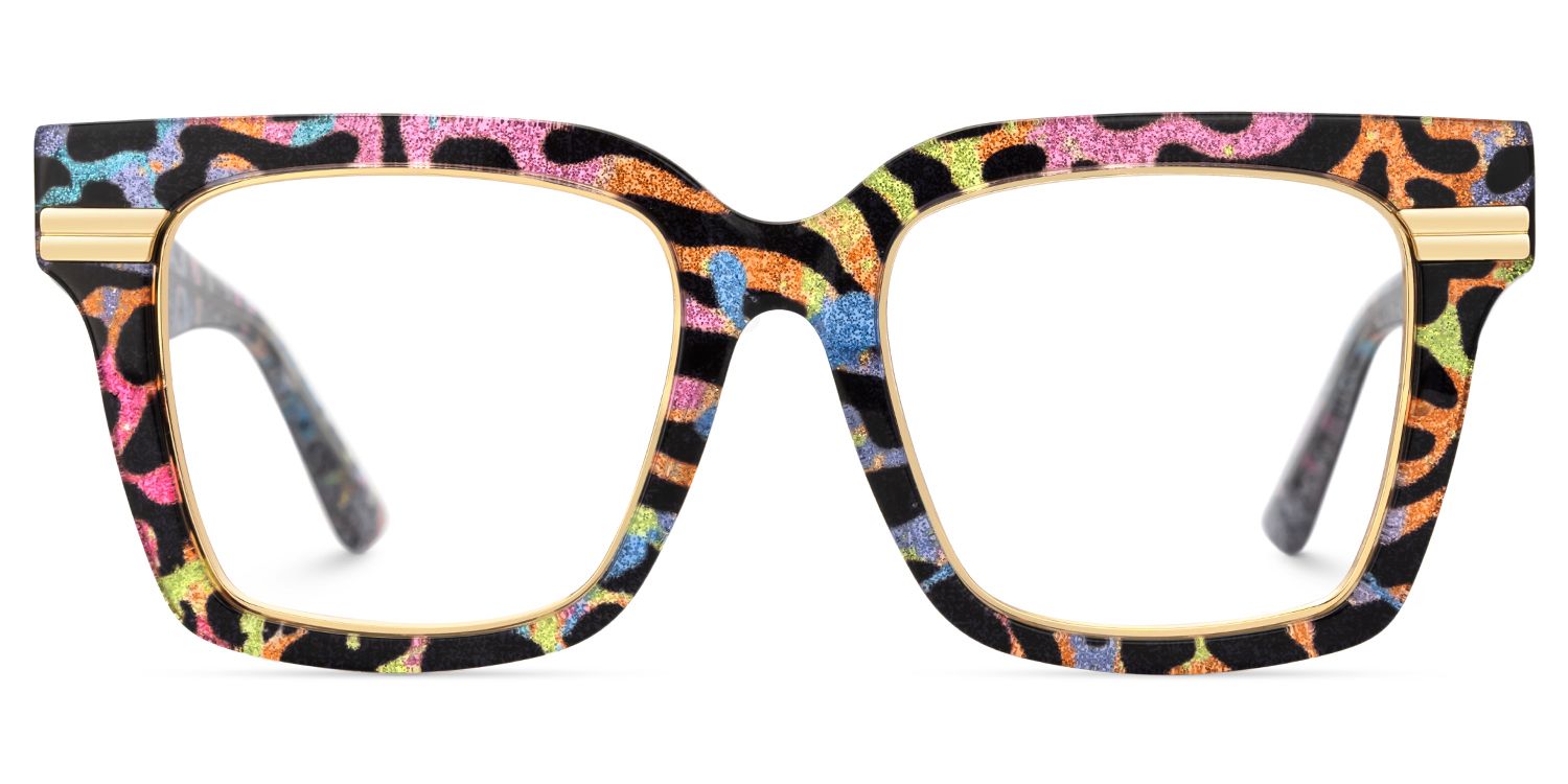 Taylor Bunt-Leo Quadratisch Gemischte Materialien Brille2
