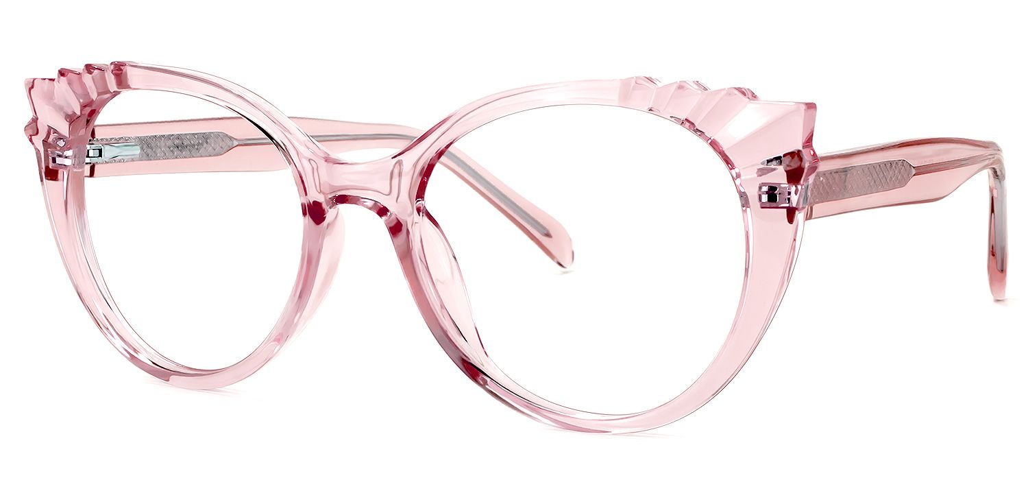Weston Rosa Klar Cateye Brille1