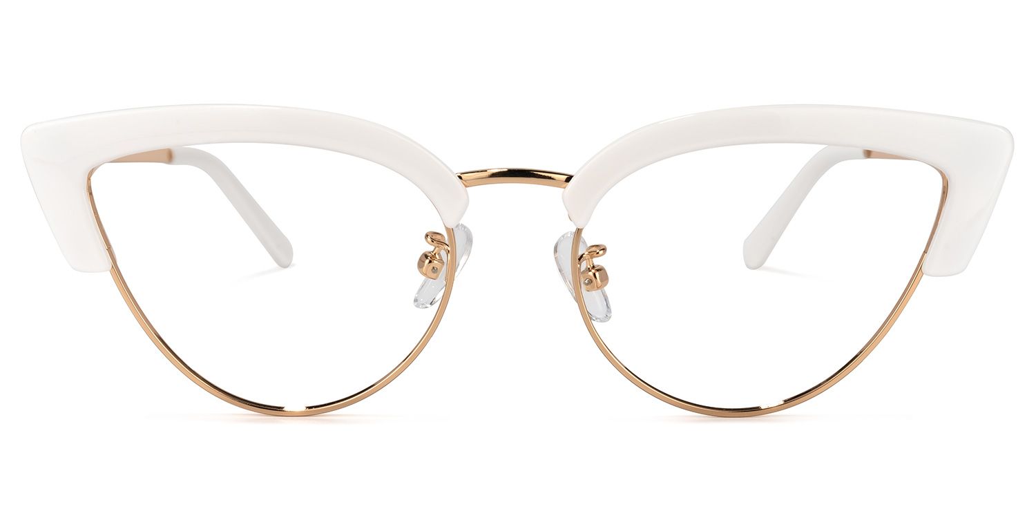 Eloisa Weiße Cateye Brille0
